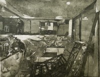 Yusra Memon, Disarray II, 10.8 x 12.4 Inch, Line Etching and Aquatint on Zinc Plate, Abstract Painting, AC-YUSMN-001